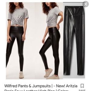 WILFRED faux leather XS leggings. LIKE NEW